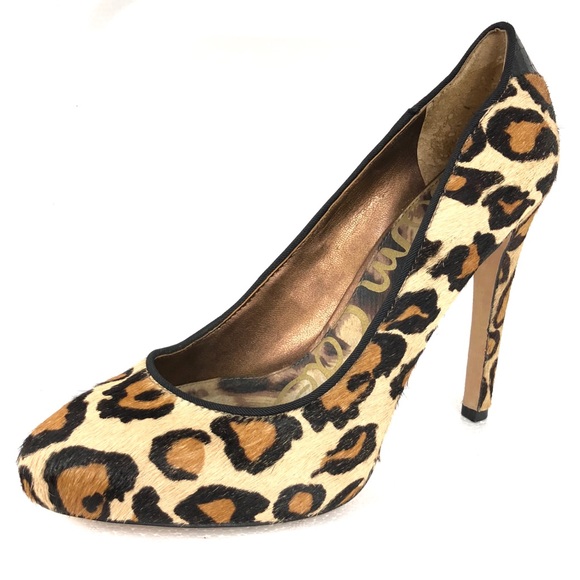 Sam Edelman Shoes - Sam Edelman Cheetah Calf Fur Classic Pumps 6